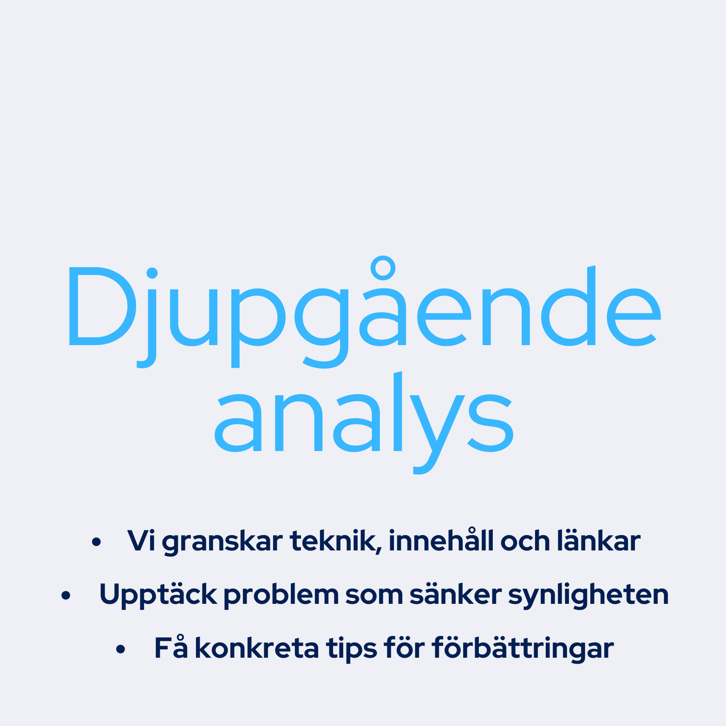 Djuående analys - SEO