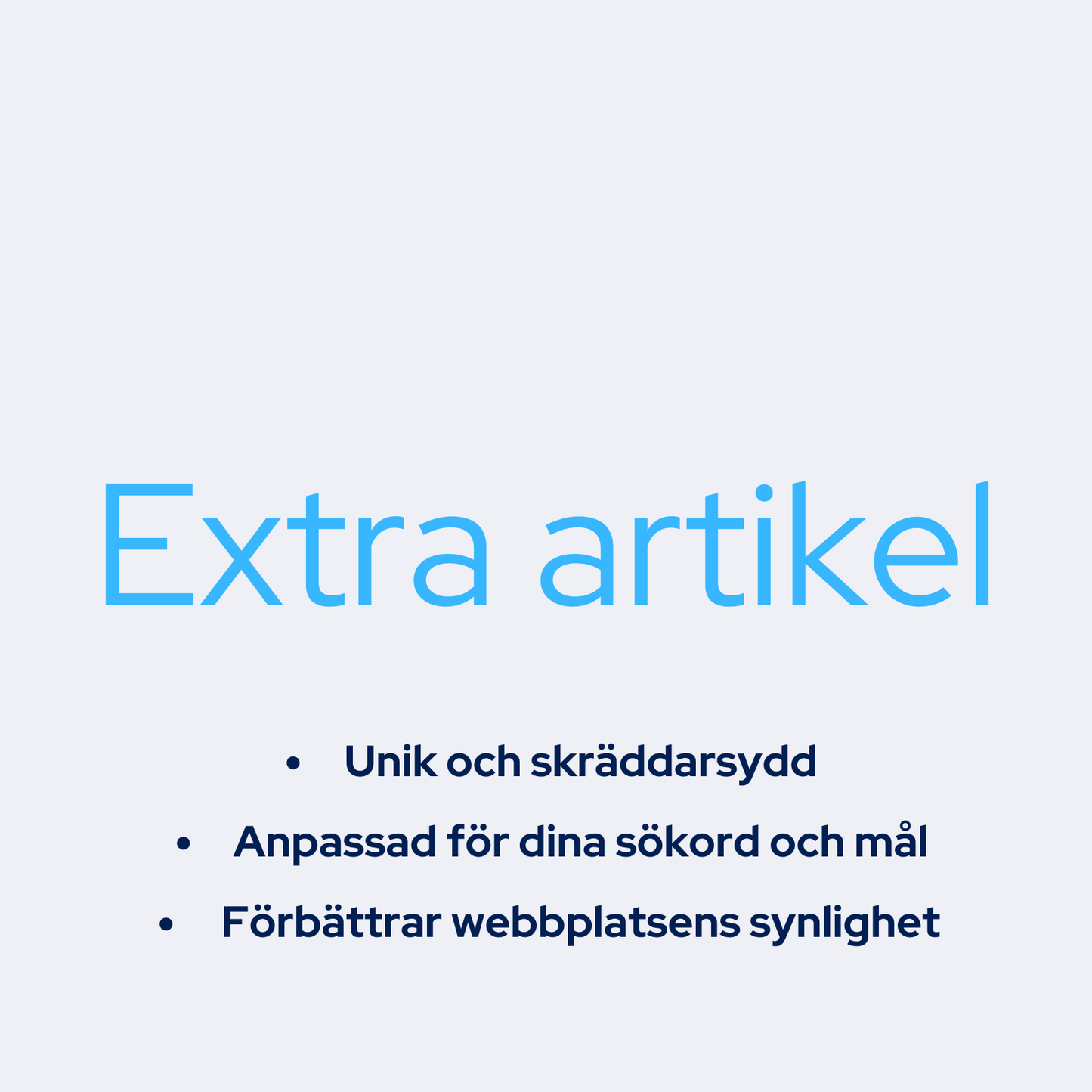 Extra artikel - SEO